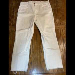 Old Navy Perfect Straigh Cream Jeans Sz 16